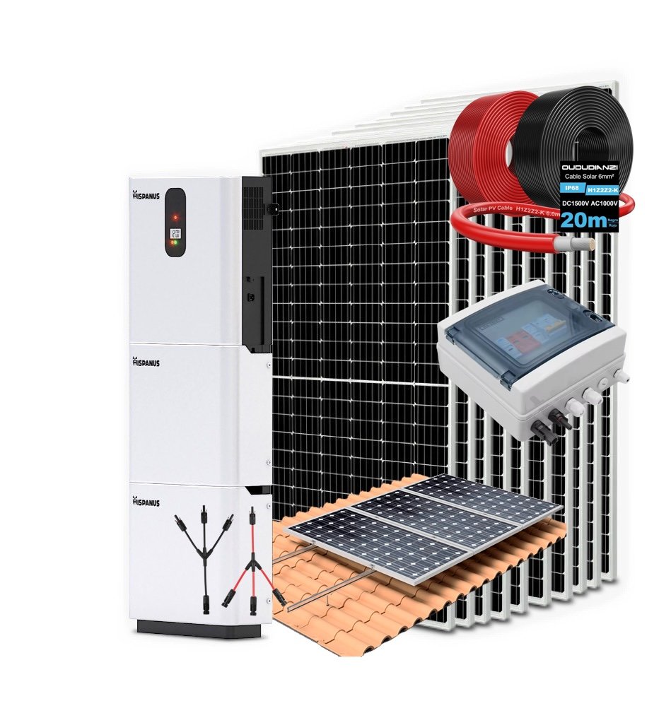 KIT SOLAR 10kW con placas solares y batería de litio – 6000 ciclos
