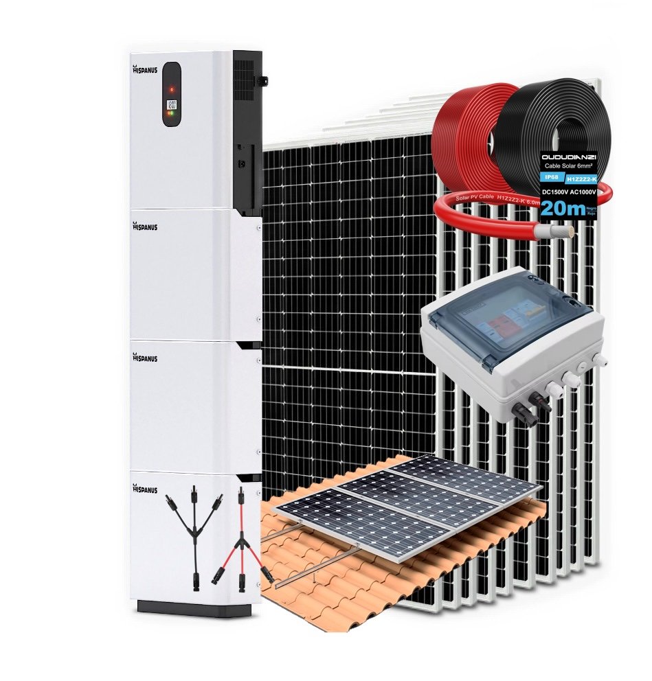 KIT SOLAR 15kW con placas solares y baterías de litio – 6000 ciclos