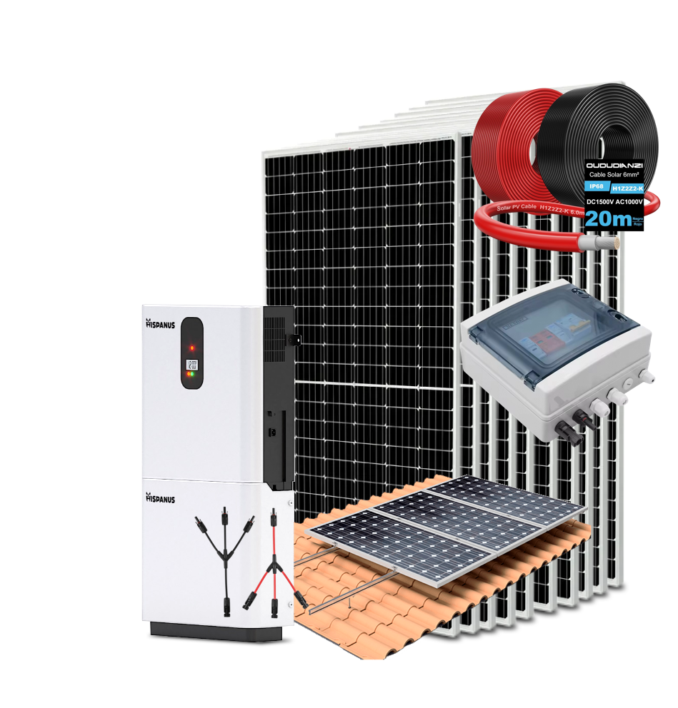 KIT SOLAR 5kW con placas solares y batería de litio – 6000 ciclos