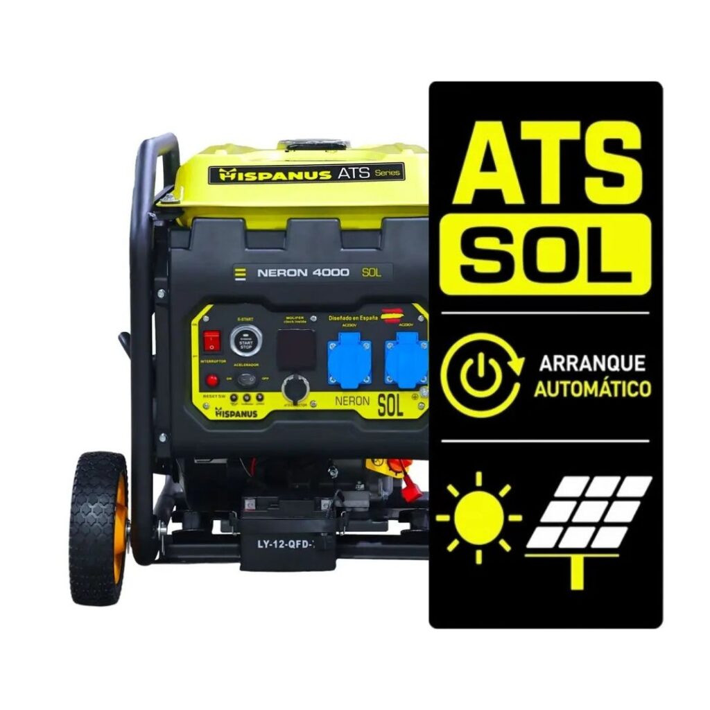 Generador de apoyo solar NERON ATS SOL 4000W con arranque automático para carga de baterías