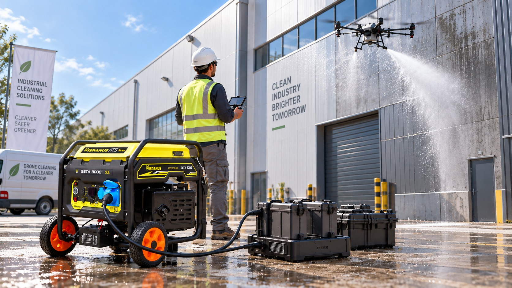 Generador para cargar baterías de drones HISPANUS
